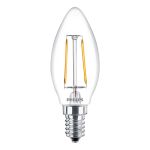 Philips Corepro LED Kerze E14 Fadenlampe Klar 2W 250lm – 827 –  | Ersatz für 25W