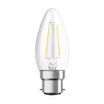 Ledvance Classic Performance LED Ampoule B22d Bougie Filament Claire 2.5W 250lm - 827 Blanc Très Chaud | Équivalent 25W