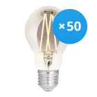 Lot 50x WiZ Smart LED E27 Poire Filament Smoke 6.5W 400lm - 820-850 Accordable Blanc | Dimmable - Remplacement 35W