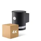 Lot 4x D'Lite Solis Applique Murale Solar Noir Up & Down - 830  | IP54 - Détecteur De Mouvement
